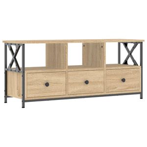 vidaXL TV-Schrank Sonoma Eiche 102x33x45 cm Holzwerkstoff & Eisen