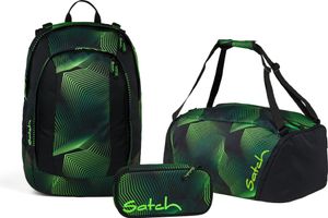 Satch Schulrucksack-Set AIR Seismic Green 3-teilig, Kollektion 2025