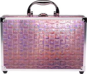 Casuelle Holografisch Make Up Koffer Roze Glamour