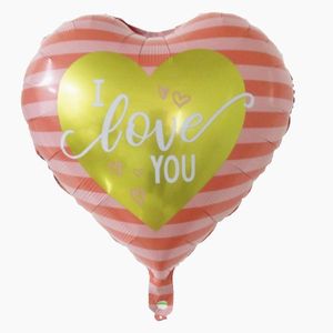 Folienballon Herz 45 cm, I love you rosa gold