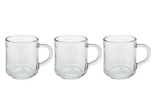 6er Set Teegläser, Teeglas, Gläser für Heißgetränke, Glühweinglas mit Henkel, Teeglas mit Henkel