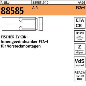 fischer kotva s vnútorným závitom R 88585 ZYKON FZA-I 22 x 100 M12 I A 4