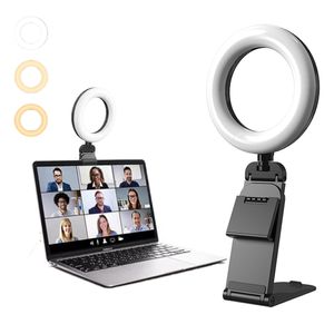 Ringlichter, 3 Farbmodi mit Clip Ringlichter, LED Handy Ringlampe dimmbare 3000-6500K, 4-7 W Smartphone Lampe, 180° drehbar Licht Ringleuchte
