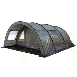 CampFeuer Zelt Relax6 für 6 Personen | Oliv/Grau, Tunnelzelt 5000 mm Wassersäule
