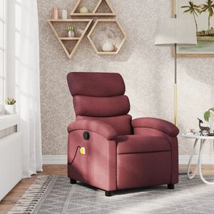 Möbel Massagesessel Weinrot Stoff - Fernseh- & Relaxsessel 371704