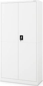 Jan Nowak Lagerschrank Magazinschrank Mehrzweckschrank Metallschrank Kleiderschrank 900 x 1850 x 400 mm weiß