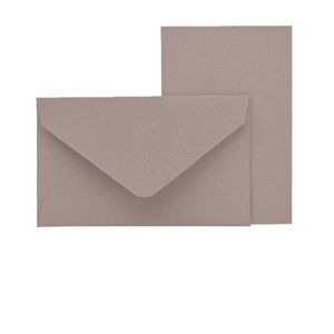 Rössler Papier - - Kleine Feine! Kartenpack 5/5- 53x85-BU:57x89, taupe (49) - Liefermenge: 8 Stück