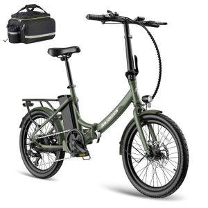 F20 Light 20 palcový E-bike 250W Citybike 36V/14.5Ah LCD Skládací a kompaktní elektrokolo-zelená barva