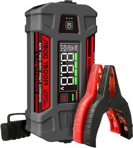 3-in-1 Gert: Jump Starter / Starter / Booster 1000A + Powerbank 12000Mah + Taschenlampe Lokithor J1500, funktioniert bei -20C