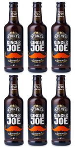 [6x 330ml] Stone's Ginger Joe Alcoholic Ginger Beer 4% vol. | Ingwer-aromatisiertes, alkoholhaltiges Getränk mit Zucker und Süßungsmittel | Ingwerbier