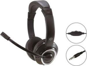 CONCEPTRONIC Headset Klinke 2m Kabel,Mikro,int.Bed.Stereo sw