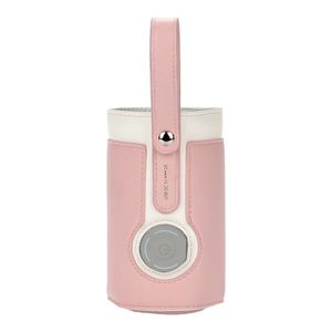 Smart Baby Flaschenwärmer 3 Temperatur USB Krankenpflege Fütterung Milchwärmer Babyflaschenkühler Reiseheizung Tasche für Spaziergang Reise Auto Farbe Rosa