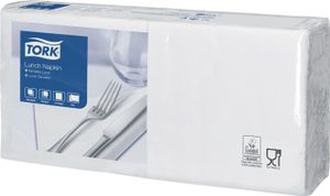 TORK 477149 Serwetki obiadowe Advanced 33x33cm 1/4 składane 2-warstwowe białe 200 szt