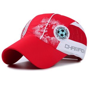 1 Stück Rot Sommer Kappen Fußball Snapback Baseball Cap Baseballmütze für Kinder Jungen Mädchen Atmungsaktiver