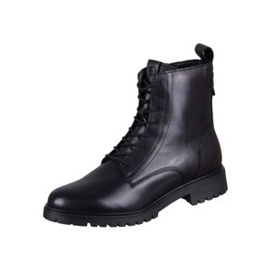 Tamaris Damen Schnürboot Stiefelette Schnürung Leder modisch Blockabsatz 1-25402-43, Größe:42 EU, Farbe:Schwarz