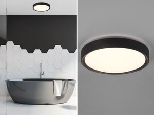 TRIO LED-Deckenanbauleuchte CLARIMO 18W 3000K 1600lm sw Konv IP20 Ø330x90mm 659011832