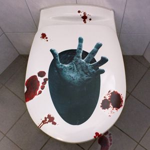 Oblique Unique Halloween Hand Sticker Toilettendeckel Klodeckel WC Sitz Deckel Wand Aufkleber