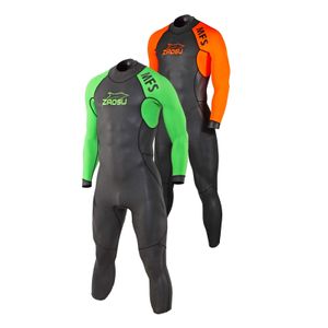 ZAOSU Herren MFS Neoprenanzug Triathlon |  Wetsuit Freiwasserschwimmen, Farbe:orange, Größe:M