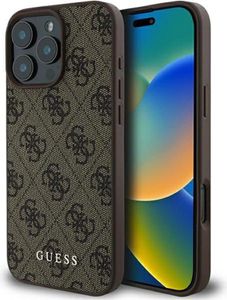 Guess 4G Classic - pouzdro pro iPhone 16 Pro Max (hnědé)