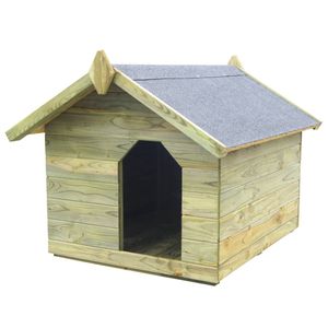 vidaXL Domček pre psov so strechou Impregnované borovicové drevo
