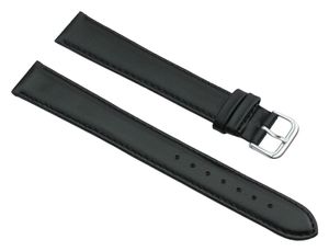 Uhrenarmband XXL Überlänge Leder gepolstert schwarz 25784S, Stegbreite:20mm