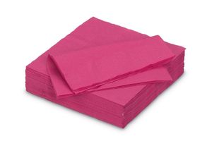 Servietten aus Papier 33x33cm 2-lagig 50 Stück Fuchsia Pink