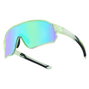 ROCKBROS Fahrradbrille Kinder/Jungen 8-14 Alt Sonnenbrille Polarisierte Brille für Outdoorsport Transparentes Grün