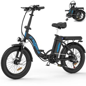 Onesport 20" Elektrofahrrad E-Bike E-Klapprad,Pedelec,Faltbares mit 36V/10Ah Abnehmbar Akku,250W Motor, 25km/h