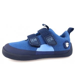 Affenzahn Lucky Bear Kinderschuhe Jungen Halbschuhe Klettschuh Blau, Schuhgröße:26 EU