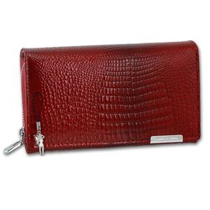 Jennifer Jones Kožená dámská peněženka Waiter Wallet Red 16x4x10cm OPJ712R
