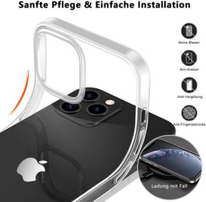 Wisam® Apple iPhone 12 Pro Max (6.7) Silikon Case Schutzhülle Hülle Transparent