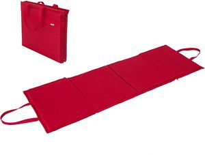 Plážová podložka skladacia do tašky 2v1 ležadlo plážové ležadlo podložka záhradné ležadlo hlavový vankúš plážový vankúš vankúš prenosná plážová taška červená 177 x 54 x 2 cm