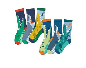 Kinder Socken,Jungen oder Mädchen,6er Paar,Baumwolle  Standard 100 ,Hai,35-38