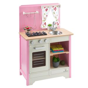 MUSTERKIND® Spielküche Lavandula - L60 x B33 x H85 - Farbe: creme/rosa; 103