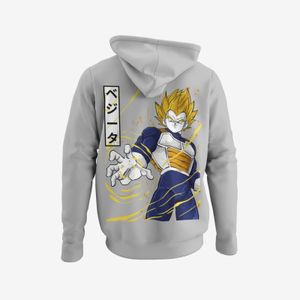 Męska kurtka z kapturem God Vegeta Son Goku Dragon Ball Anime Manga Hoodie Streetwear