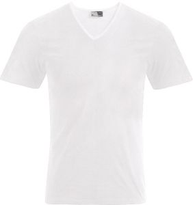 Promodoro Pánské tričko Slim Fit s výstřihem do V 3082 White White M