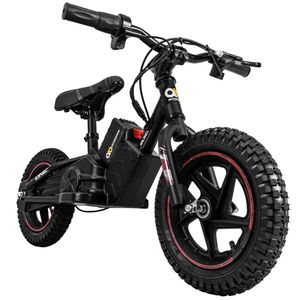 Kinder Balance Bike Elektrofahrrad 12 Zoll | 250 Watt - 21V 5.4Ah - Scheibenbremsen (Rot)