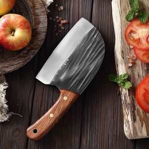 Premium-Messer Vielseitig, Handgeschmiedet, Rustikal Hackmesser und Metzgermesser extrem Scharf mit Lederscheide