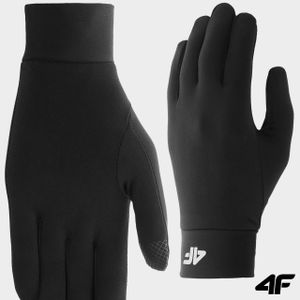 4F Handschuhe Fahrradhandschuhe REU050, Farbe: Schwarz, Große: M