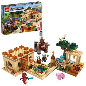 LEGO 21160 Minecraft Der Illager-Überfall Set mit Verwüster und Kai, Spielzeug für Kinder