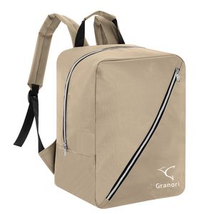 Handgepäck Rucksack 40x30x25 cm ideal als Reisetasche für Flüge mit z. B. Eurowings in beige