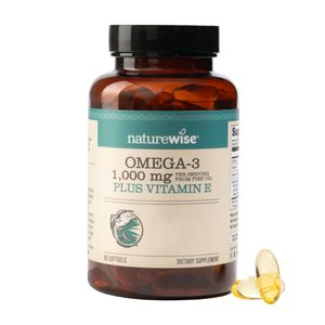 Omega-3 Fischöl 1.000 mg + Vitamin E Weichkapseln (60 Weichkapseln)