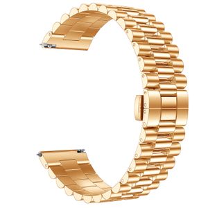 Strap-it Stahlarmband - Kompatibel mit Huawei Watch GT 3Armband 46mmHochwertiger EdelstahlHuawei watch strap Armband mit faltschließe für 22mmArmband Rosa Gold