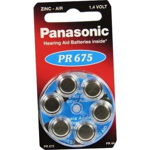 Baterie pro naslouchátka Panasonic Pr675 6 ks