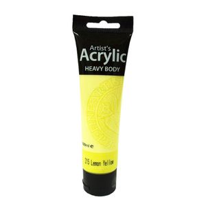 Farba akrylowa artystyczna do malowania HB 100ml Lemon Yellow - 215 Żółta