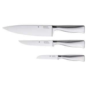 WMF Grand Gourmet Messerset 3teilig Made in Germany, 3 Messer geschmiedet, Küchenmesser, Performance Cut, Spezialklingenstahl