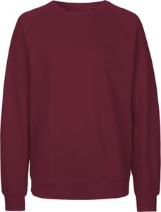 Neutrální Uni mikina Bio Raglan Sweater O63001 Rot Bordeaux L