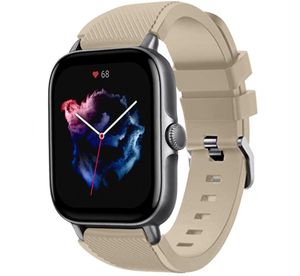 Strap-it Amazfit GTS 3 Silikonarmband (Beige)