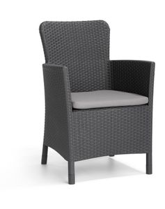 Allibert Miami Dining Chair graphite + Kissen; 216835