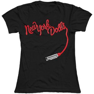 New York Dolls - T-Shirt Logo für Damen RO2799 (XXL) (Schwarz)